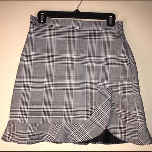 Zara Plaid Ruffle Skirt